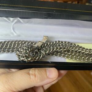 Signed Berge silver tone choker - KY